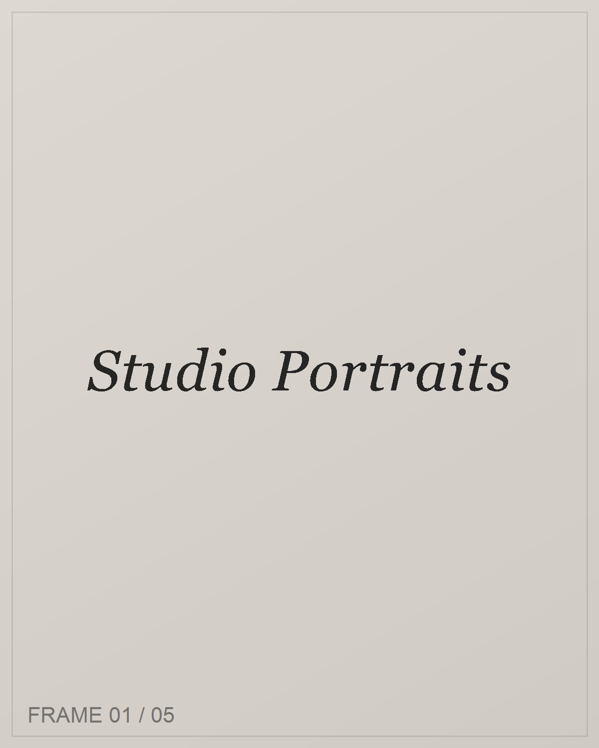 Studio Portraits — 1