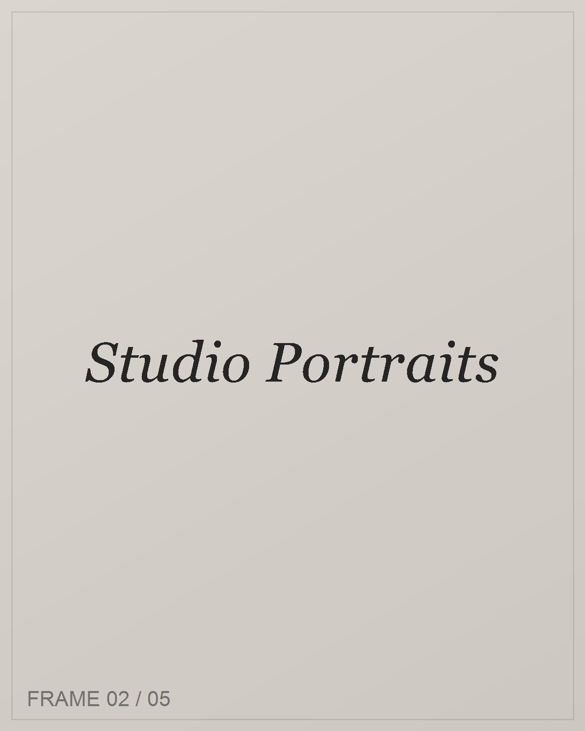 Studio Portraits — 2