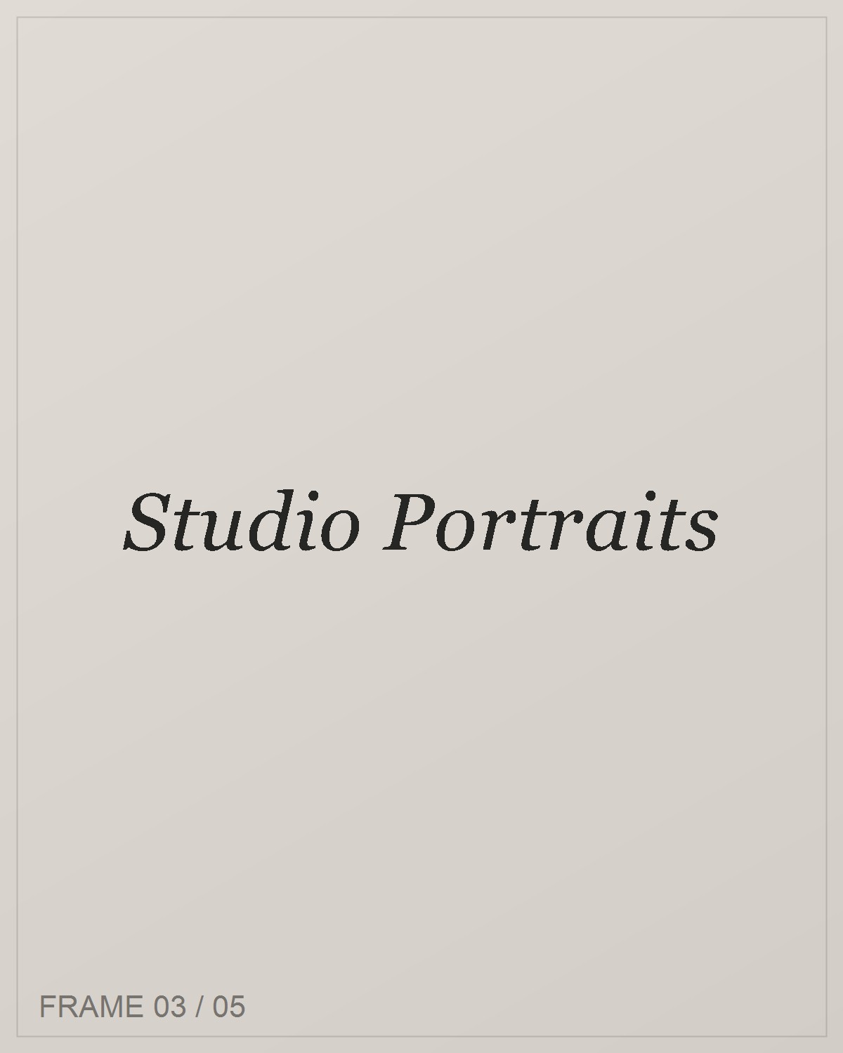 Studio Portraits — 3