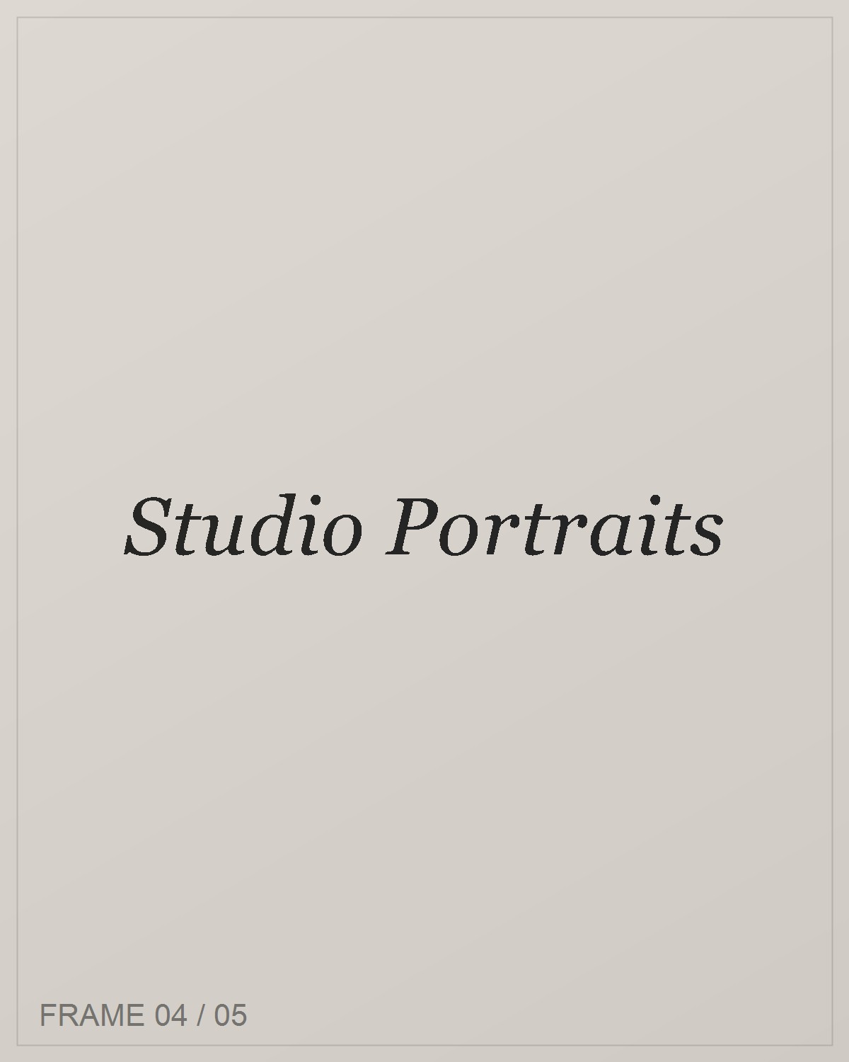Studio Portraits — 4