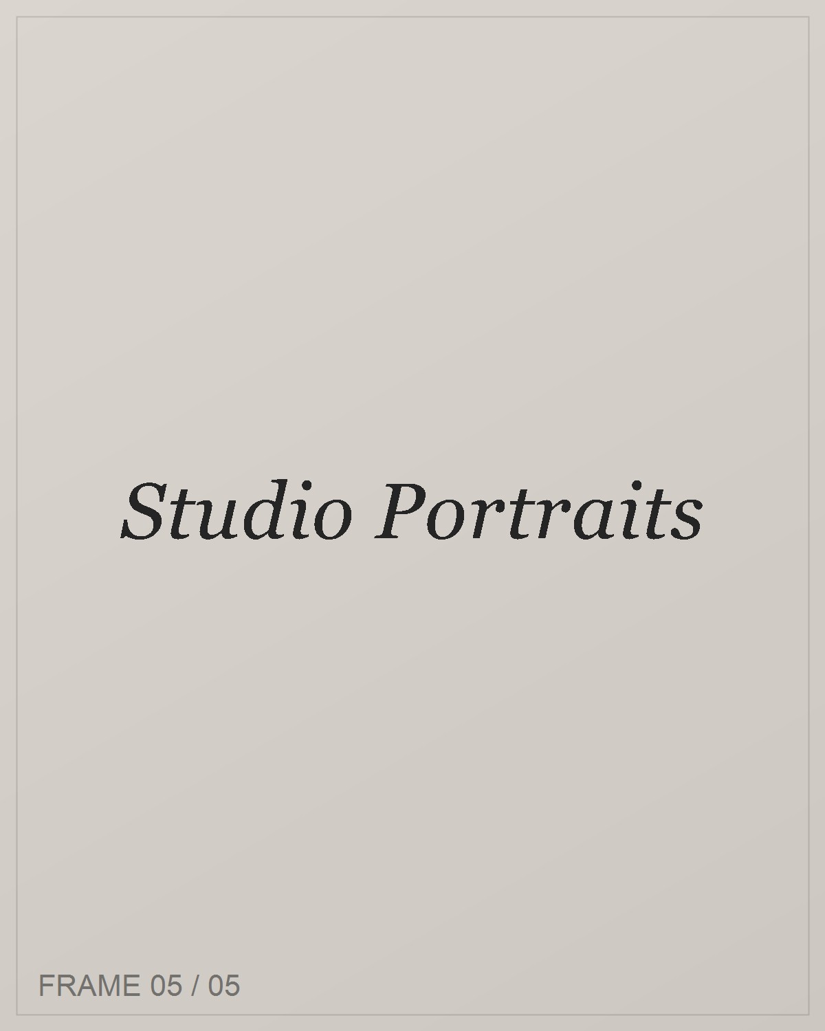 Studio Portraits — 5