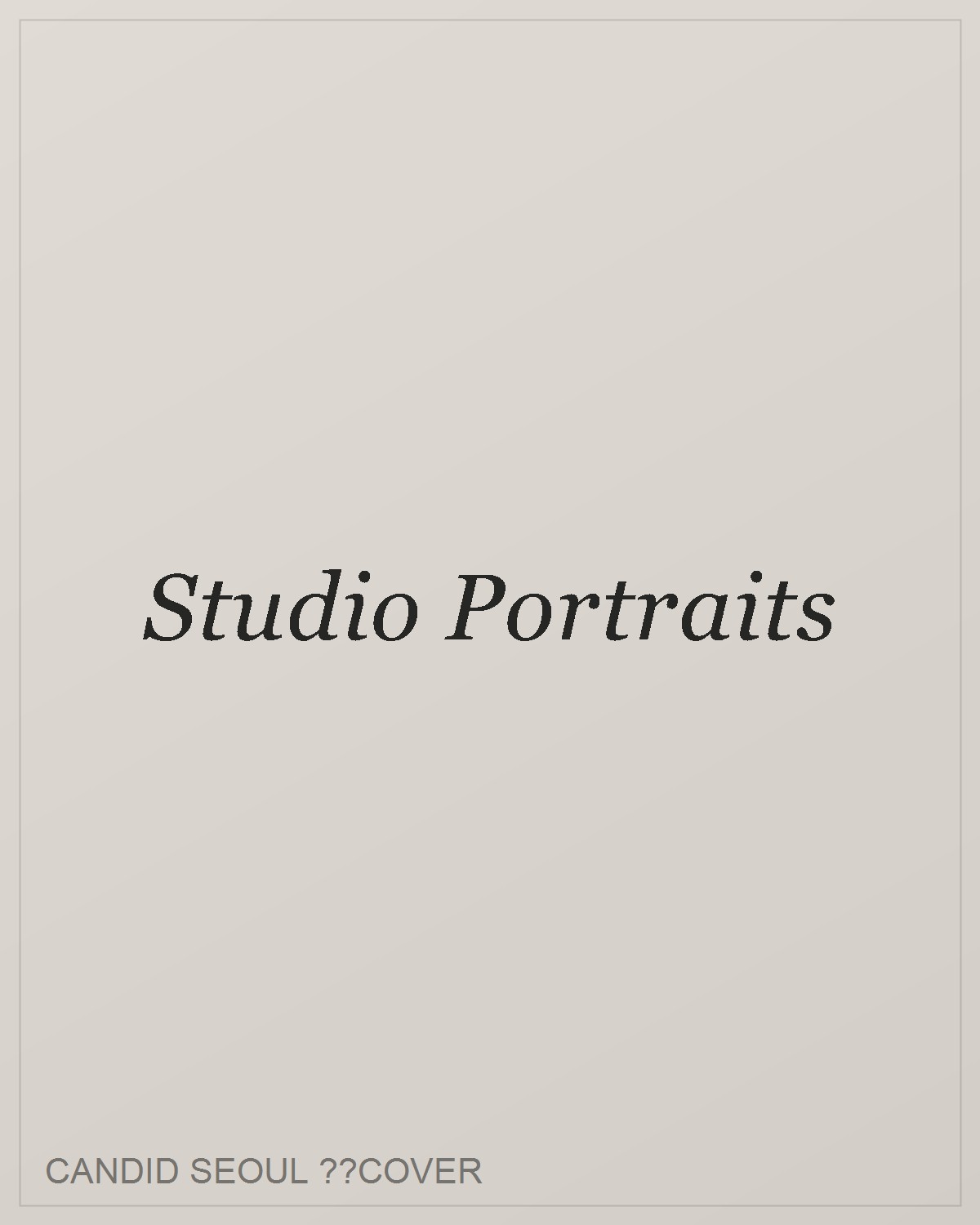Studio Portraits
